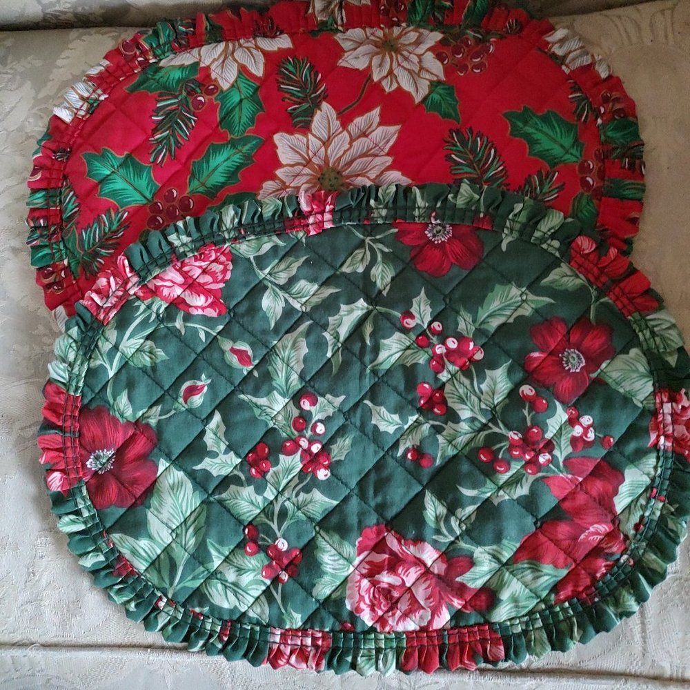Handmade holiday placemats set of two